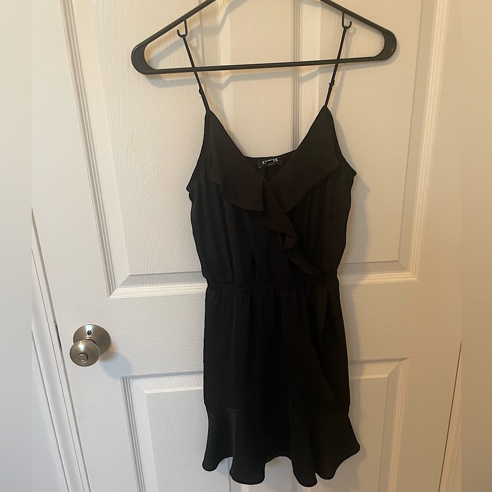 EXPRESS BLACK MINI SKATER DRESS- size S